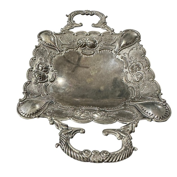 Godinger Silver Art Co Silver Plates Candy Nut Trinket Dish 9x6” Footed Handles - Picture 6 of 14